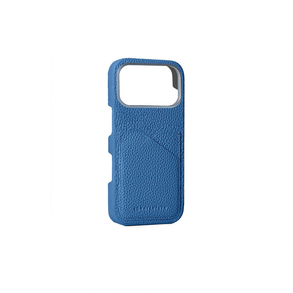 SAVOIA × BONAVENTURA iPhone 18 Pro Max Back Cover Case Shrink Leather (Savoia Blue)