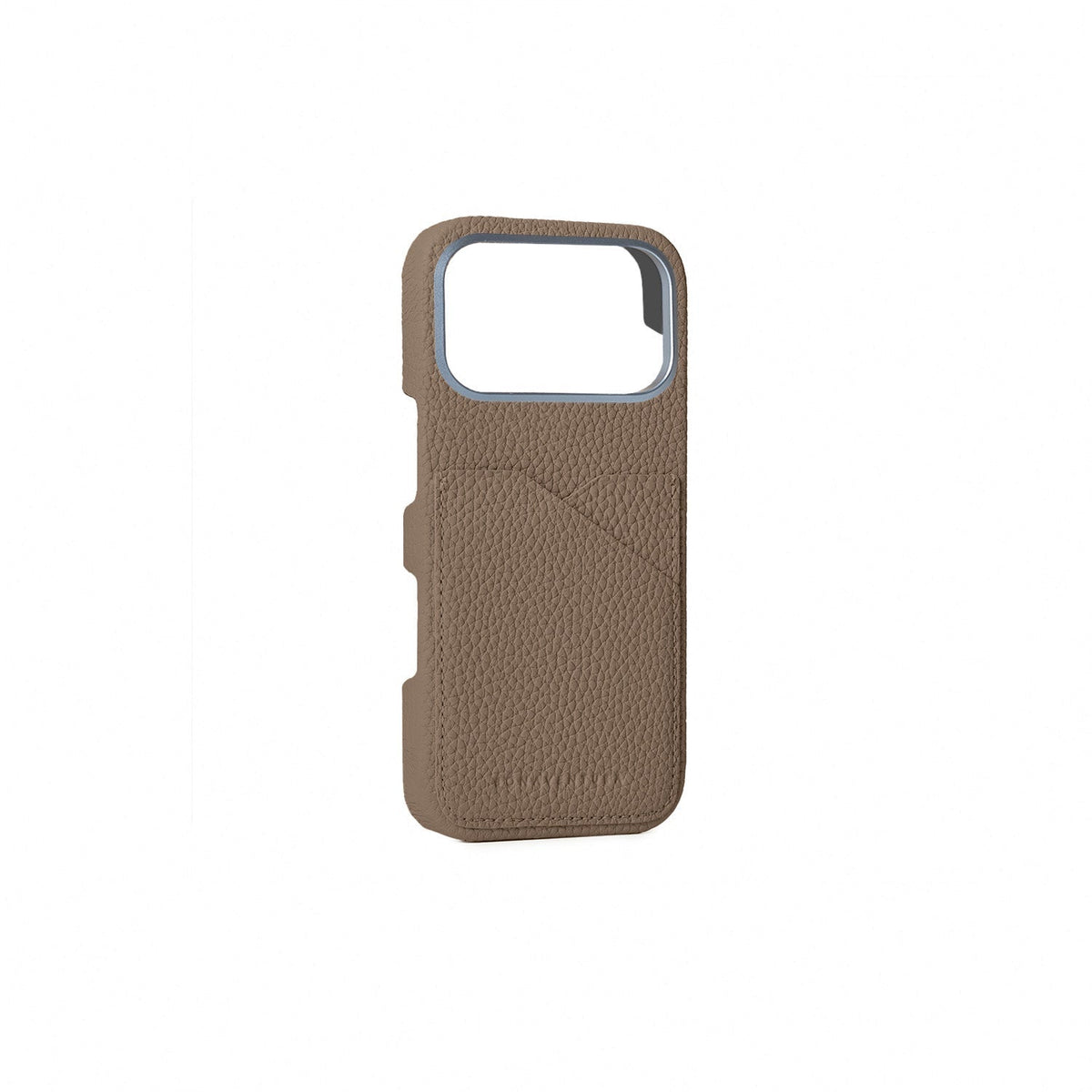 iPhone 18 Pro Max Back Cover Case Shrink Leather (Etoupe)