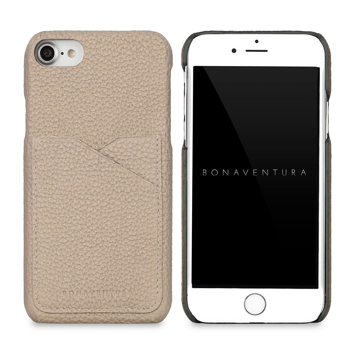 iPhone SE / 8 / 7 / 6s / 6 Back Cover Case Shrink Leather (Greige)