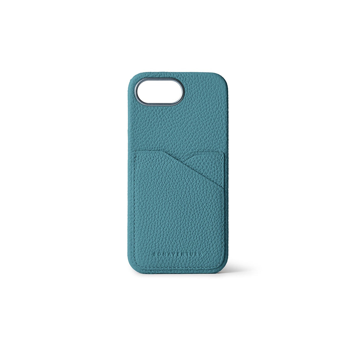 iPhone 17e / 16e Back Cover Case Shrink Leather (Blue Cyan)