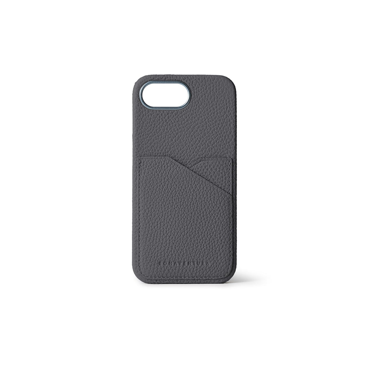 iPhone 17e / 16e Back Cover Case Shrink Leather (Charcoal Gray)