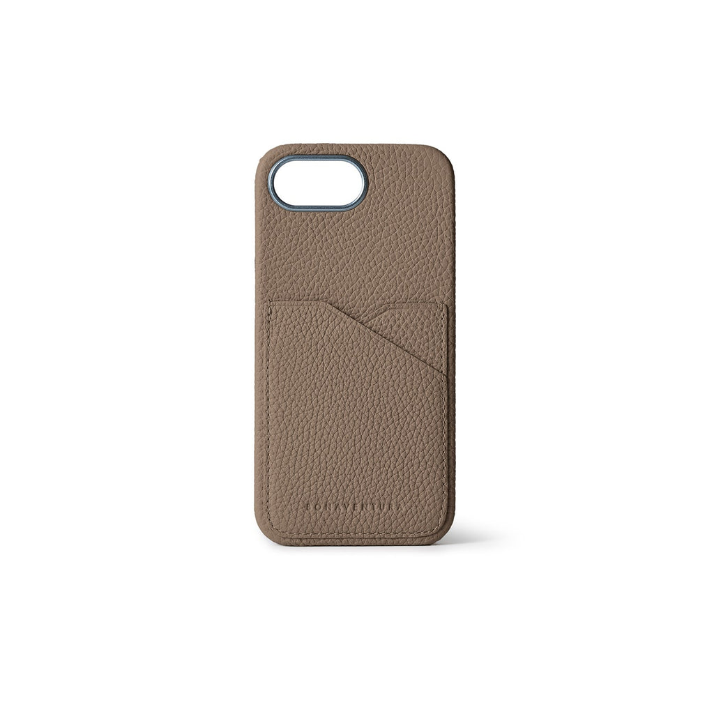 iPhone 17e / 16e Back Cover Case Shrink Leather (Etoupe)