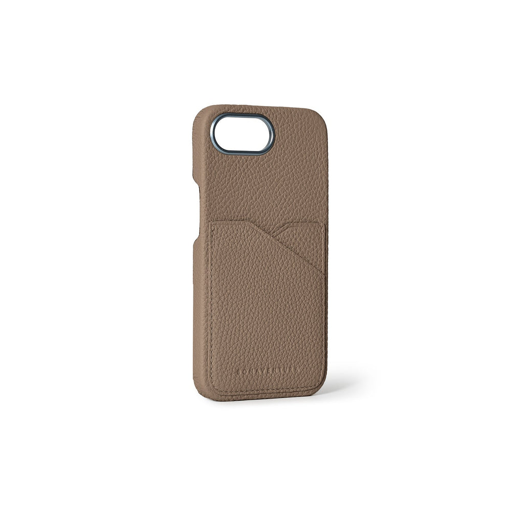 iPhone 17e / 16e Back Cover Case Shrink Leather (Etoupe)