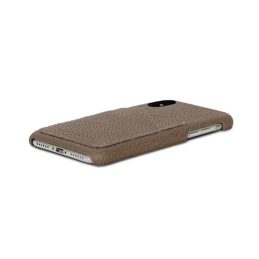 iPhone X / Xs Back Cover Case Shrink Leather (Etoupe)