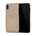 iPhone Xs Max Back Cover Case Shrink Leather (Greige)
