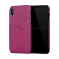 iPhone Xs Max Back Cover Case Shrink Leather (Anemone Purple)