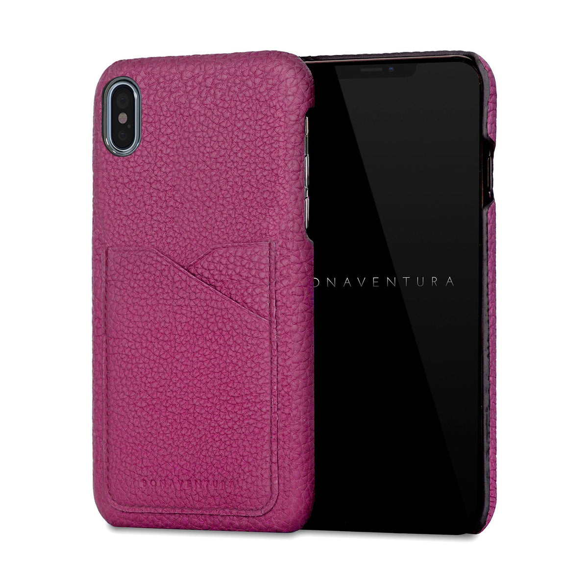 iPhone Xs Max Back Cover Case Shrink Leather (Anemone Purple)