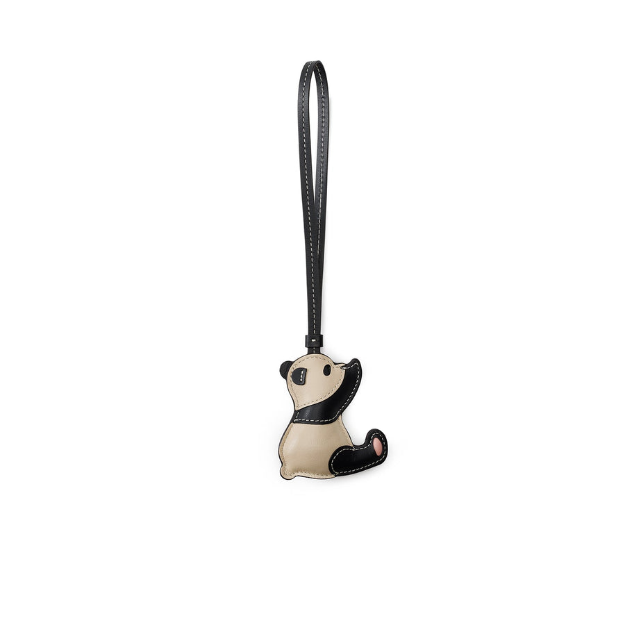 Animal Charm Panda Shrink Leather (Black)