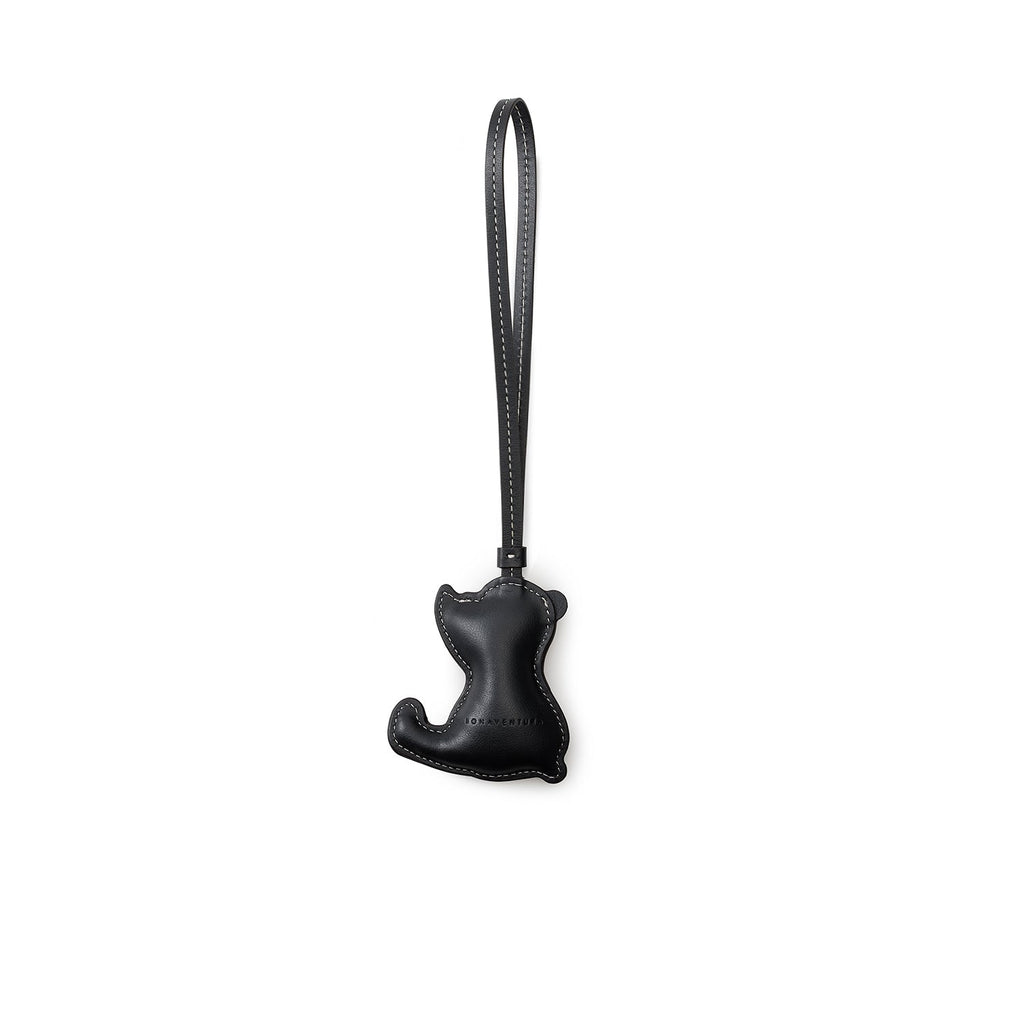 Animal Charm Panda Shrink Leather (Black)