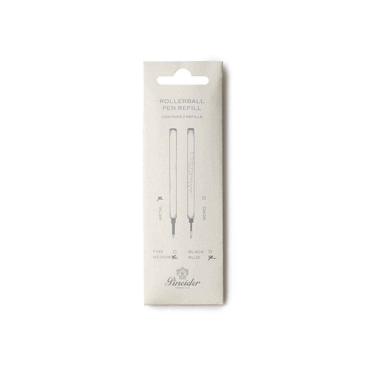 2-Refill Rollerball M for PINEIDER × BONAVENTURA Roller Pen (Navy)