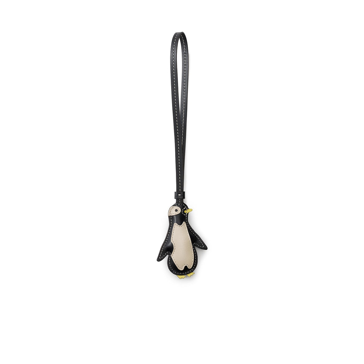 Animal Penguin Charm Shrink Leather (Black)