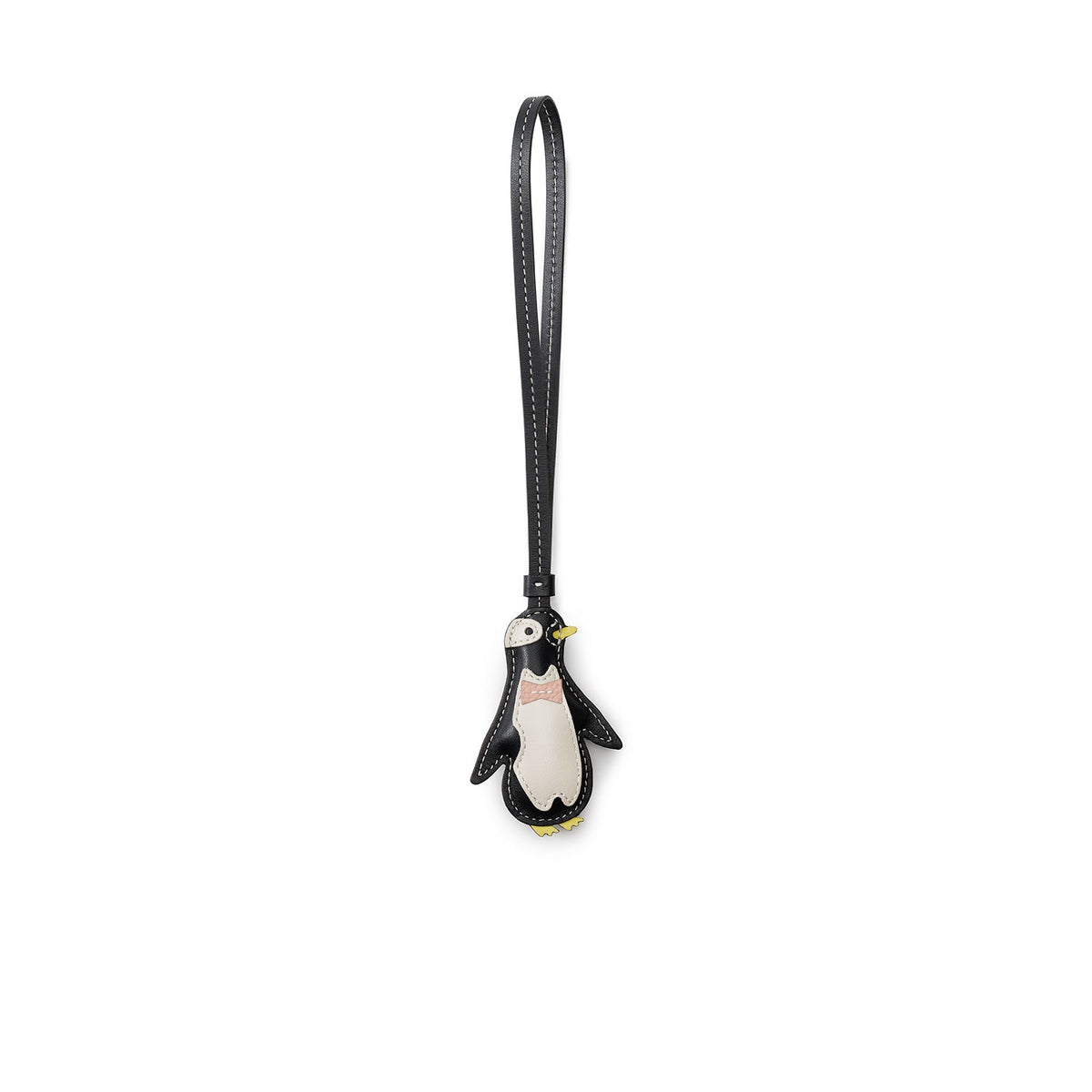 Animal Penguin Charm Shrink Leather (Almond Pink)