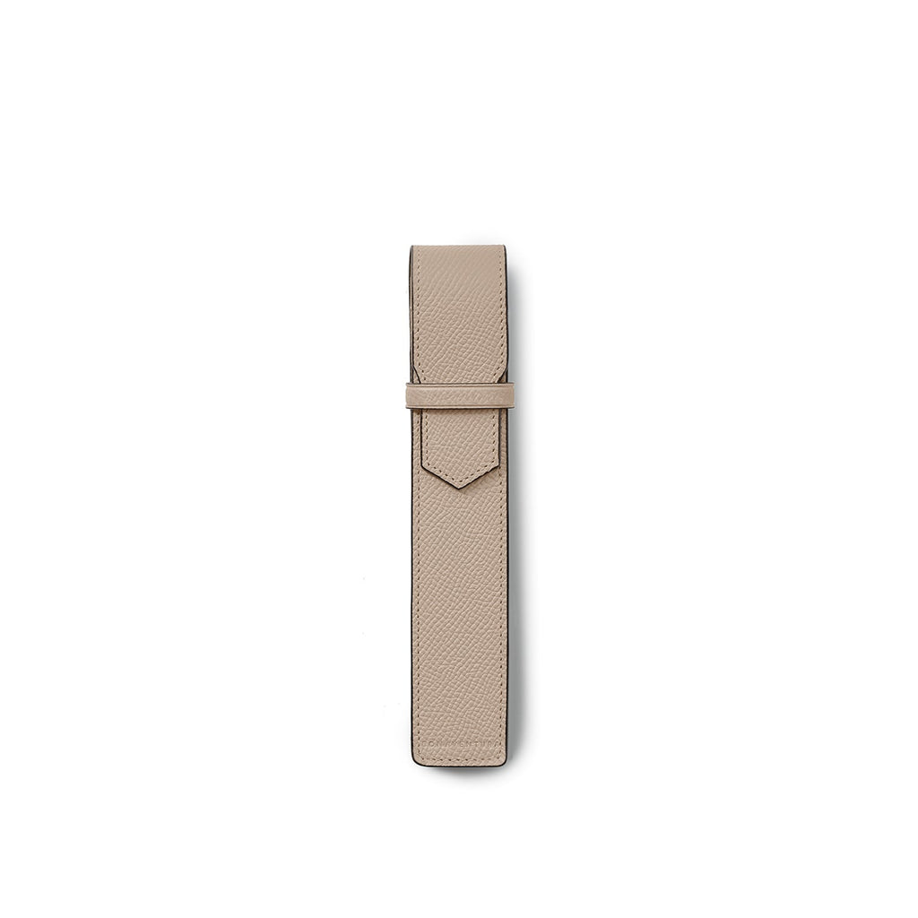 Slim Pen Holder Shrink Leather (Greige)