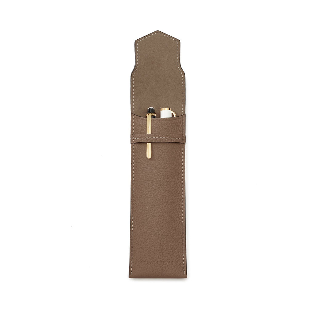 Pen Holder Shrink Leather (Etoupe)