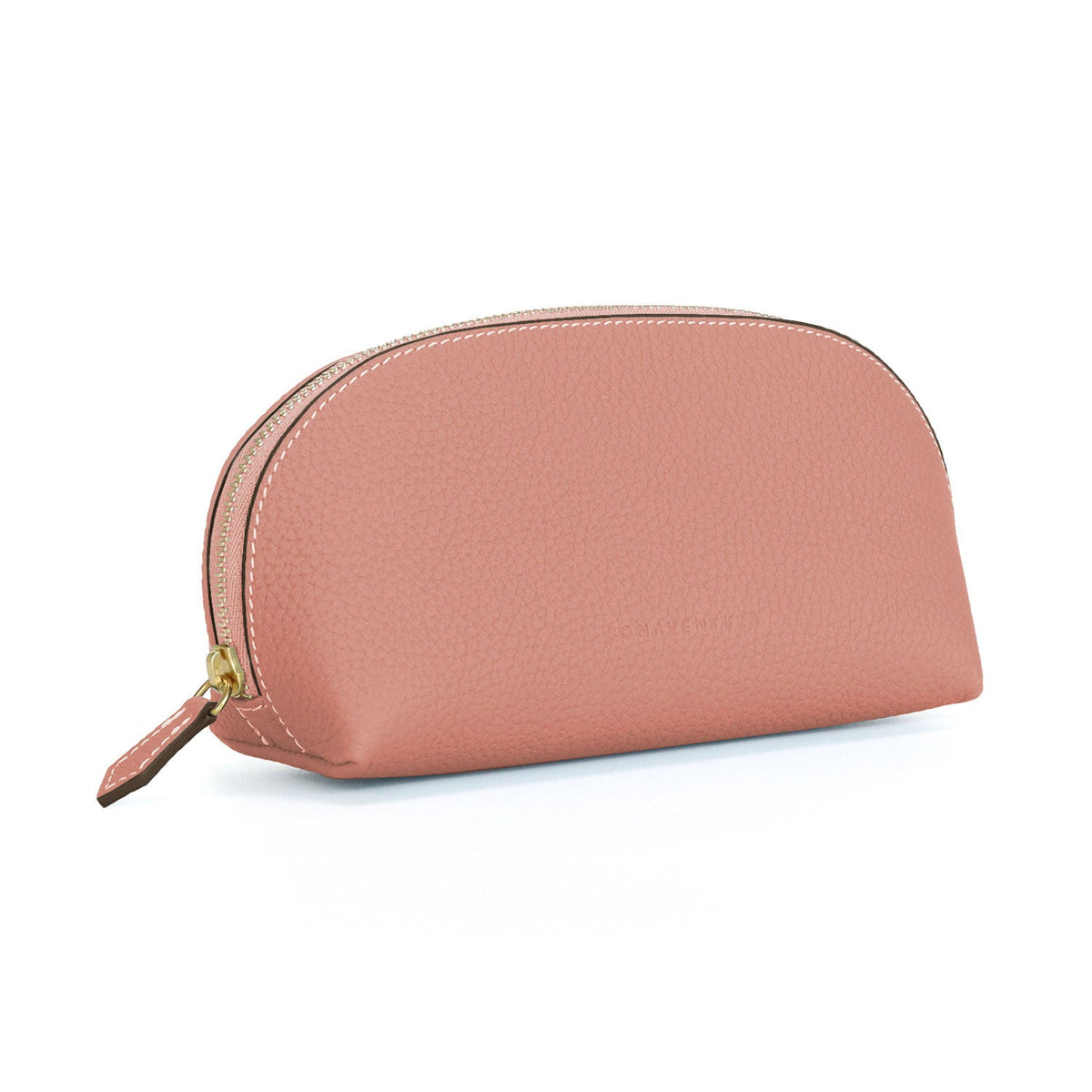 Cosmetic Pouch Shrink Leather (Coral Pink - Small)