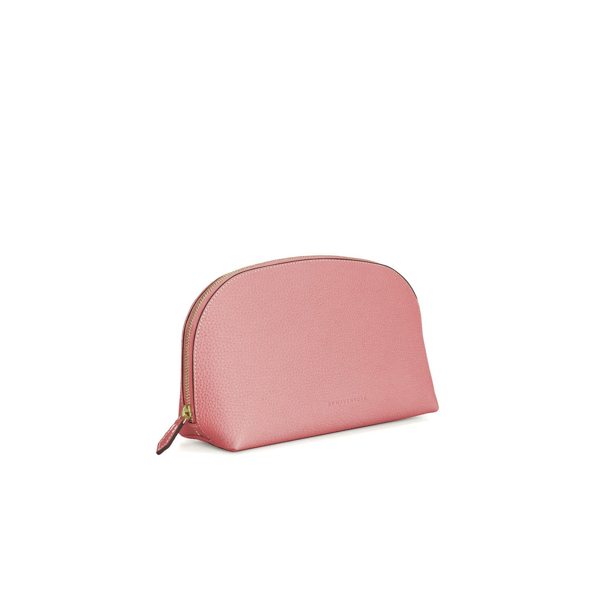 Cosmetic Pouch Shrink Leather (Coral Pink - Large)