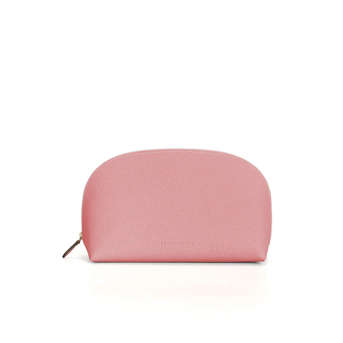 Cosmetic Pouch Shrink Leather (Coral Pink - Large)