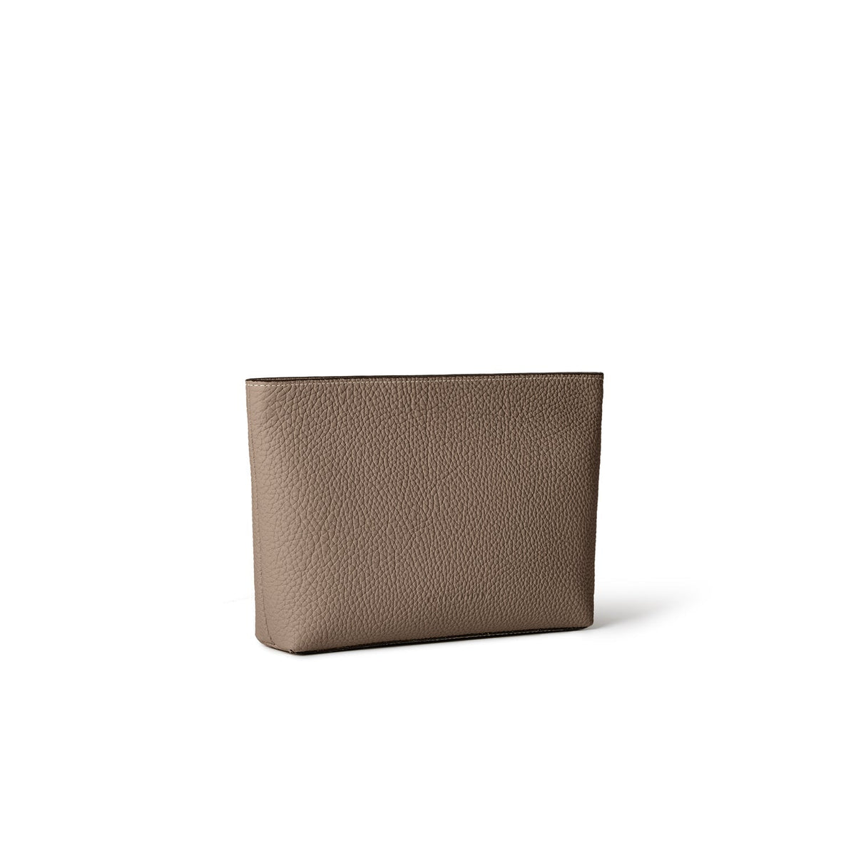 Square Pouch Shrink Leather (Etoupe - Small)
