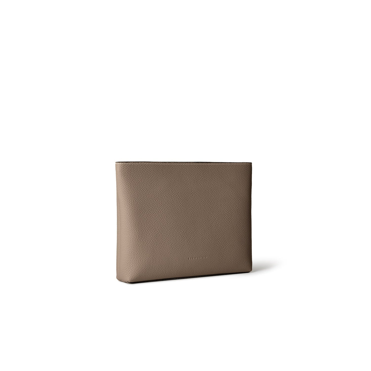 Square Pouch Shrink Leather (Etoupe - Medium)