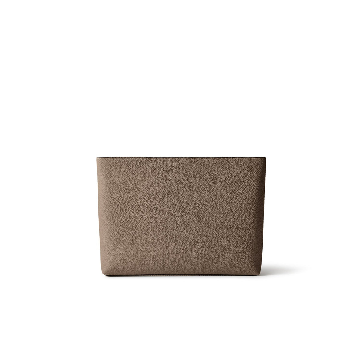Square Pouch Shrink Leather (Etoupe - Medium)