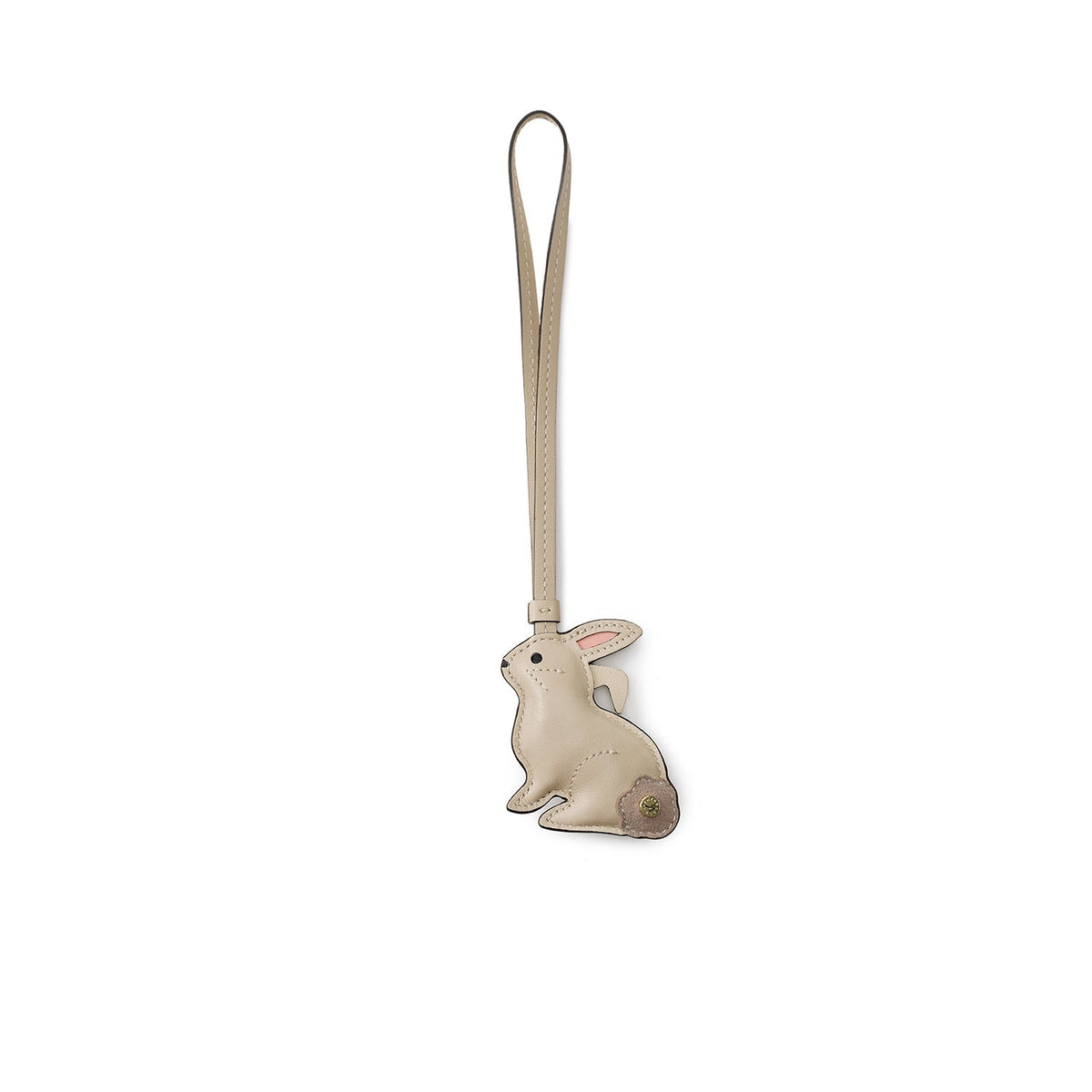 Animal Rabbit Charm Bag Shrink Leather (Ivory)