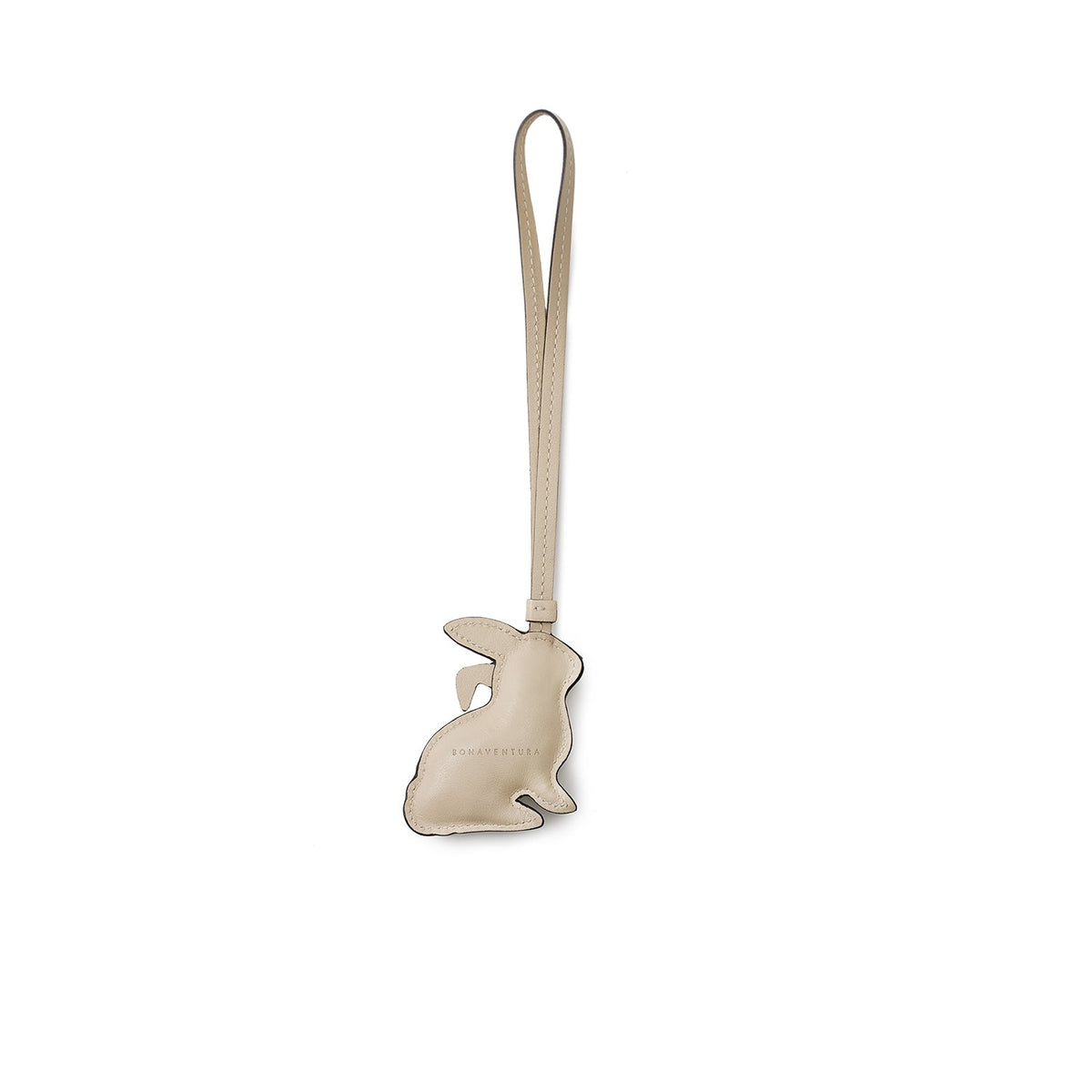 Animal Rabbit Charm Bag Shrink Leather (Ivory)
