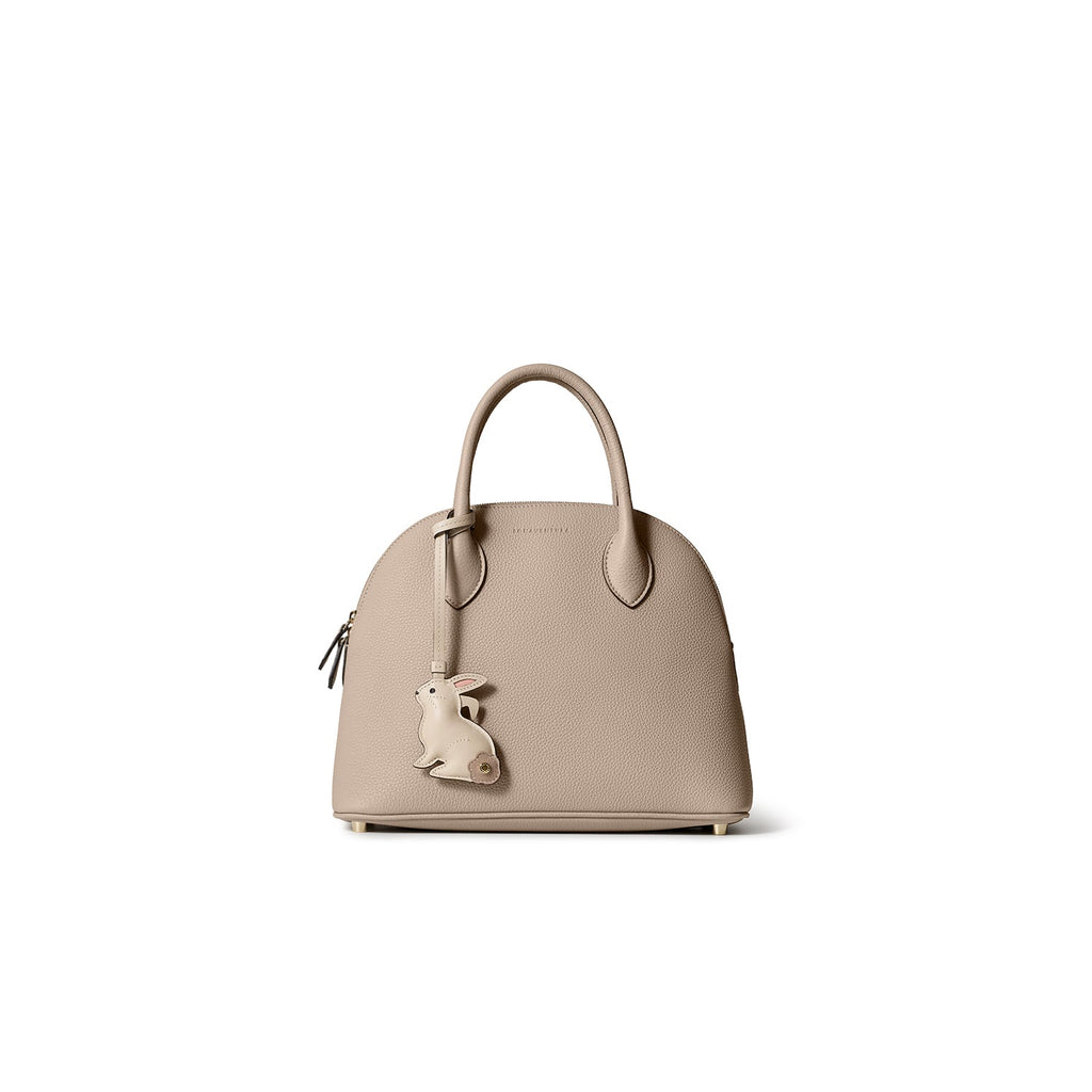 Animal Rabbit Charm Bag Shrink Leather (Ivory)