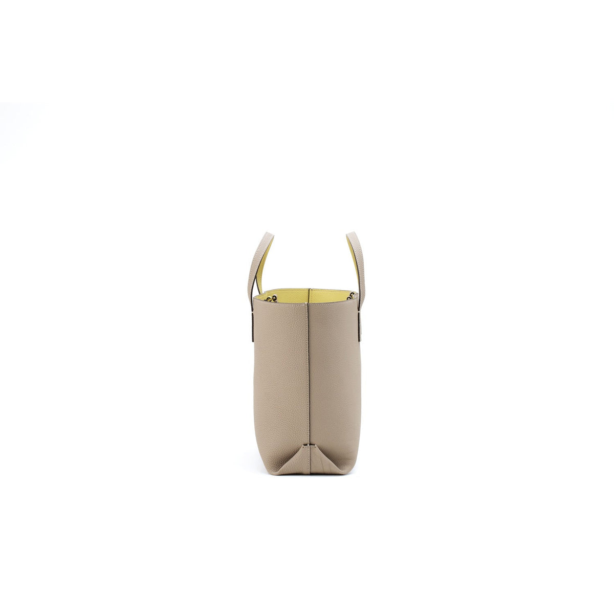 Sophia Reversible Tote Bag Shrink Leather (Greige × Yellow)