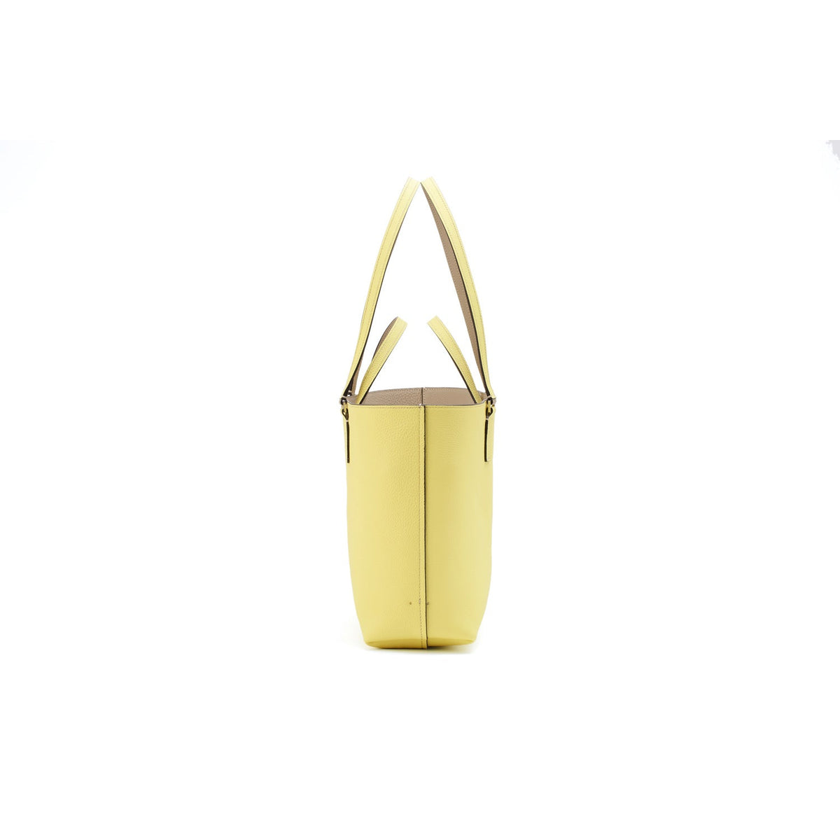 Sophia Reversible Tote Bag Shrink Leather (Greige × Yellow)