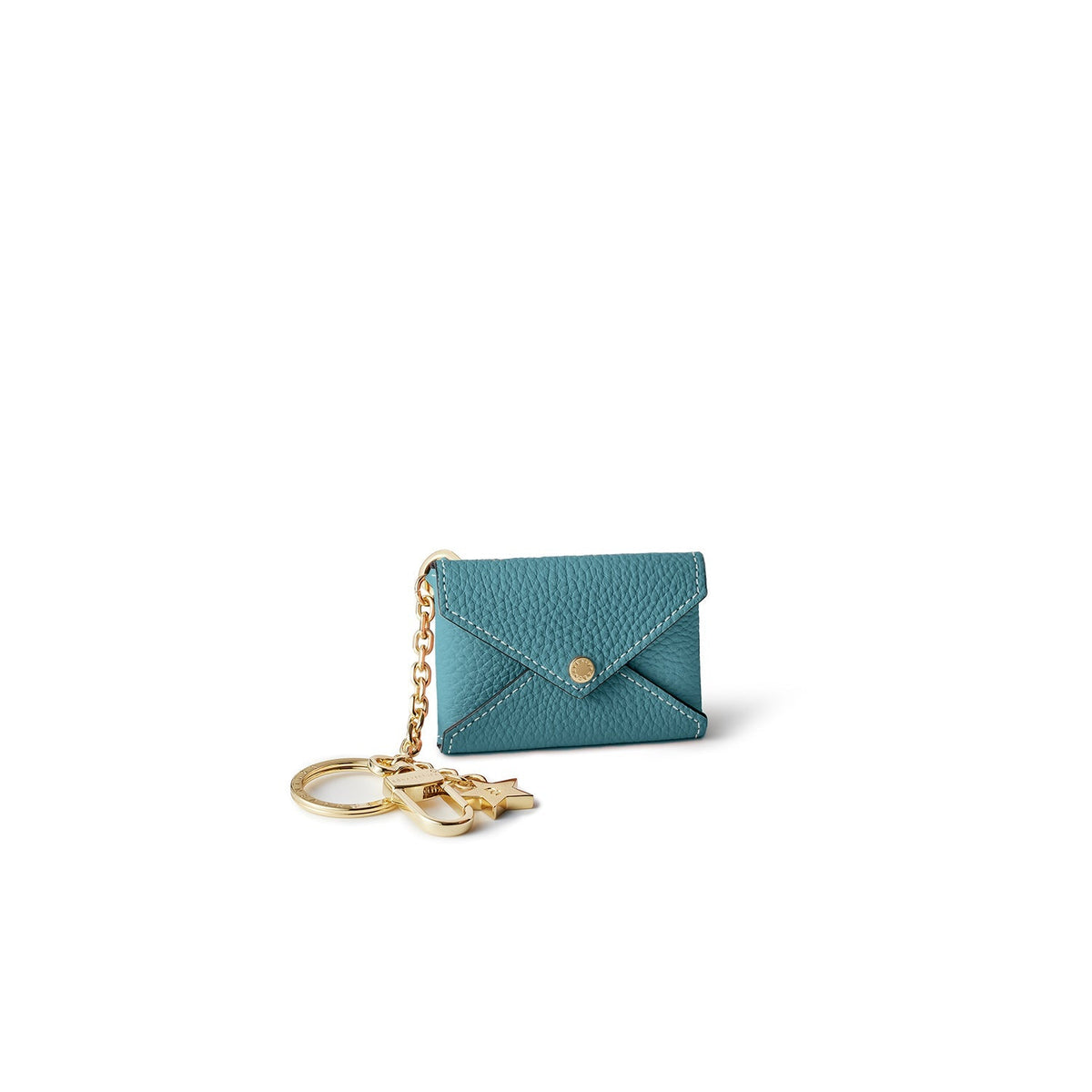 Star Key Holder Shrink Leather (Blue Cyan)