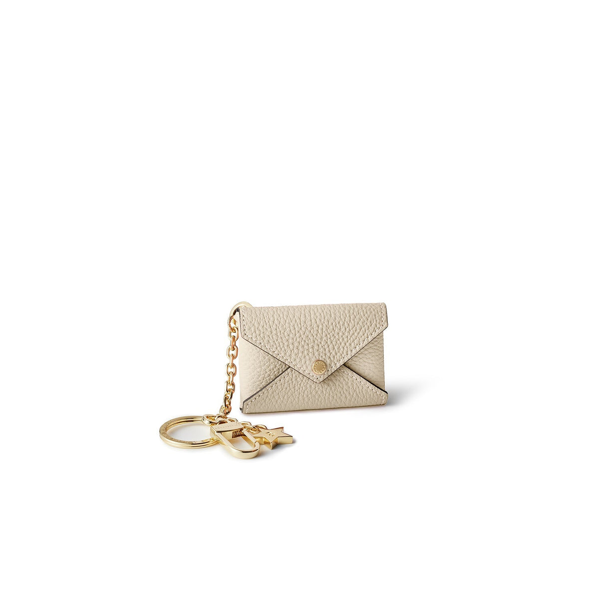 Star Key Holder Shrink Leather (Ivory)