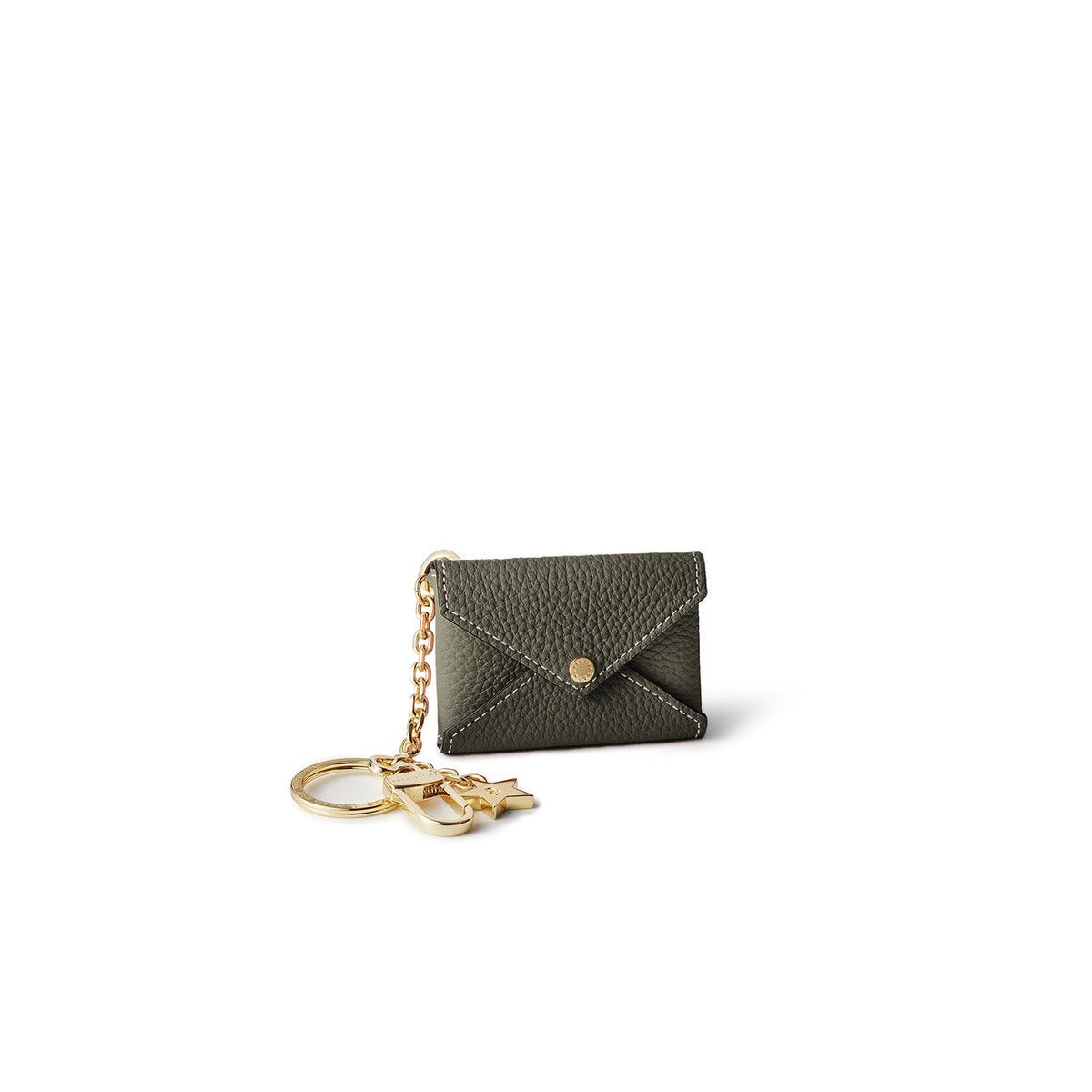 Star Key Holder Shrink Leather (Olive)