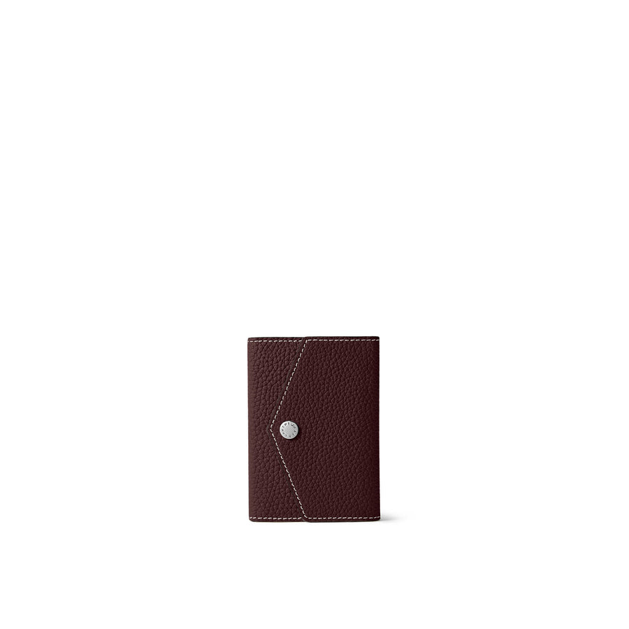 iPhone Back Cover Case with Snap Button Closure Mirror Pouch Shrink Leather