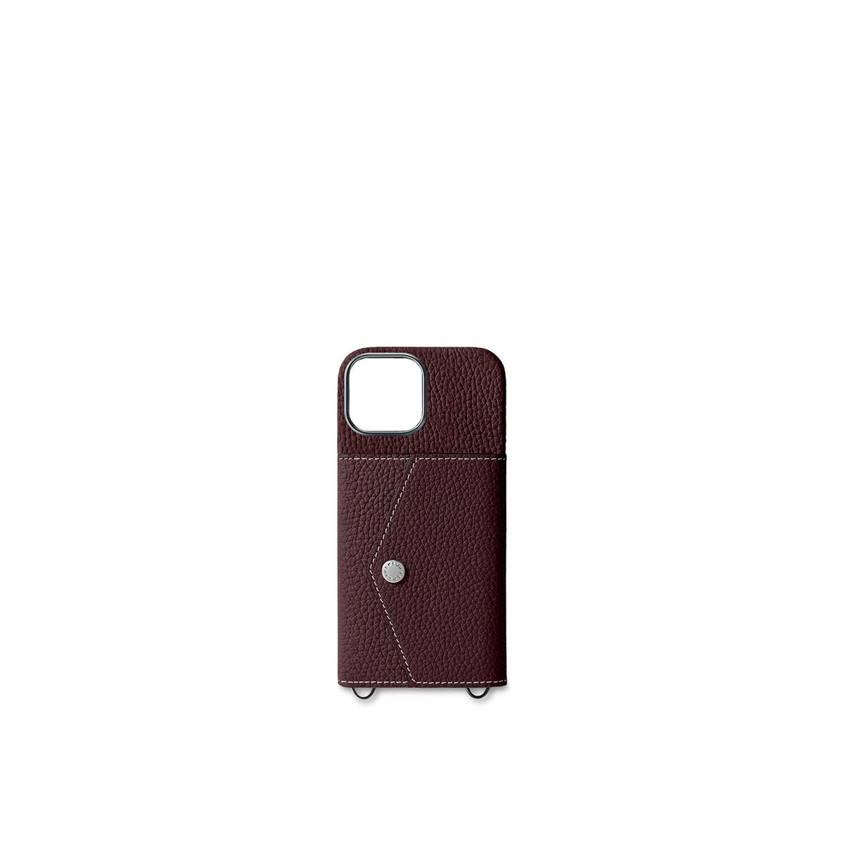 iPhone Back Cover Case with Snap Button Closure Shrink Leather