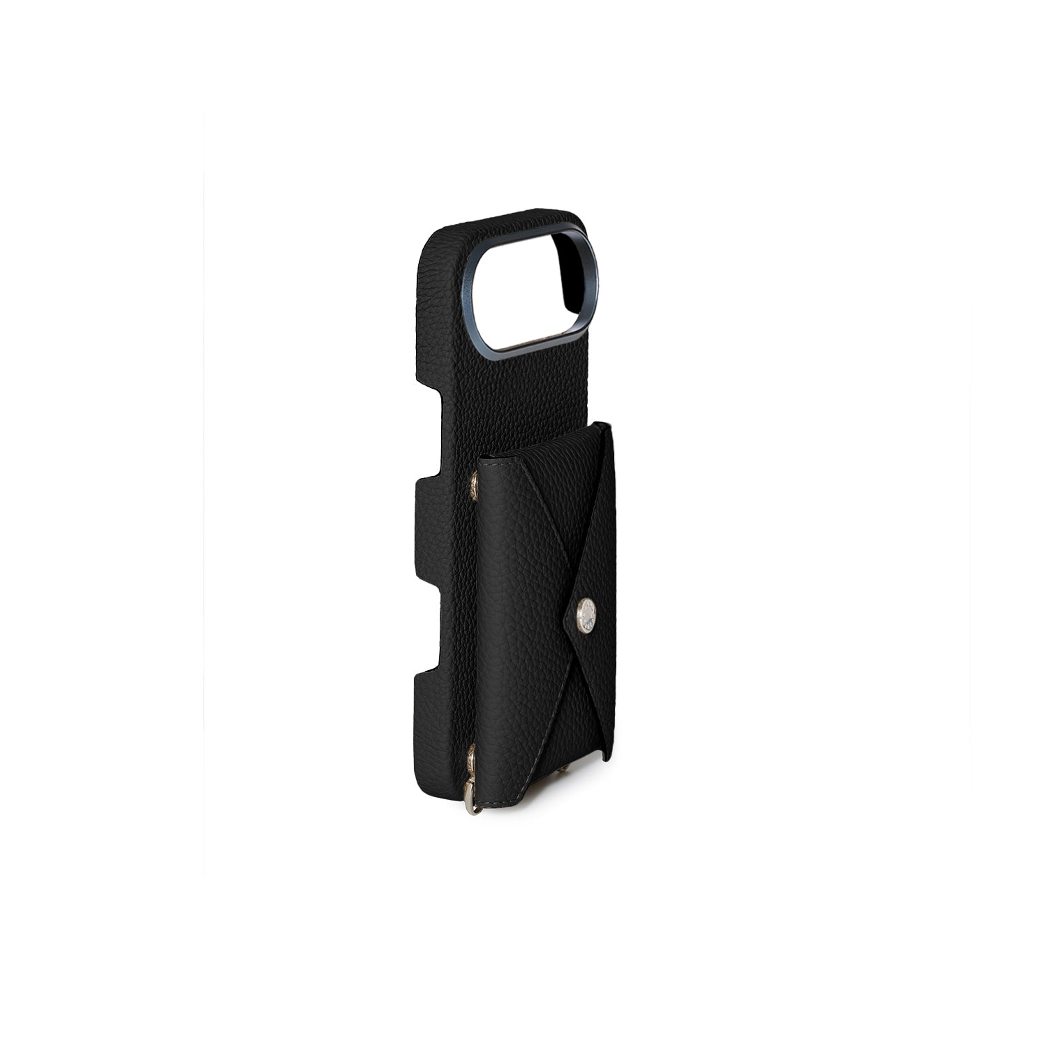 iPhone Air) Snap Button Back Cover Case Shrink Leather