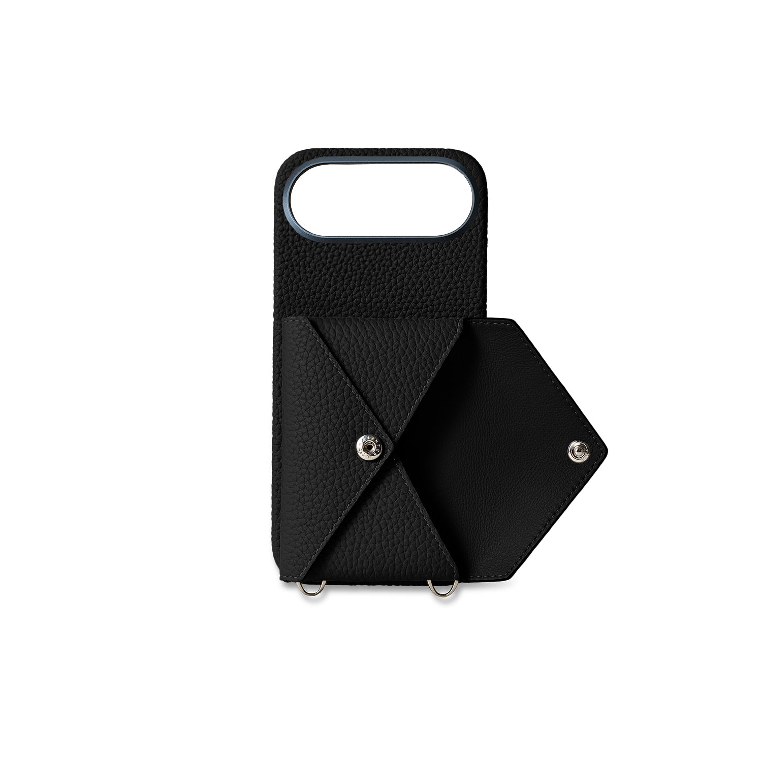iPhone Air) Snap Button Back Cover Case Shrink Leather