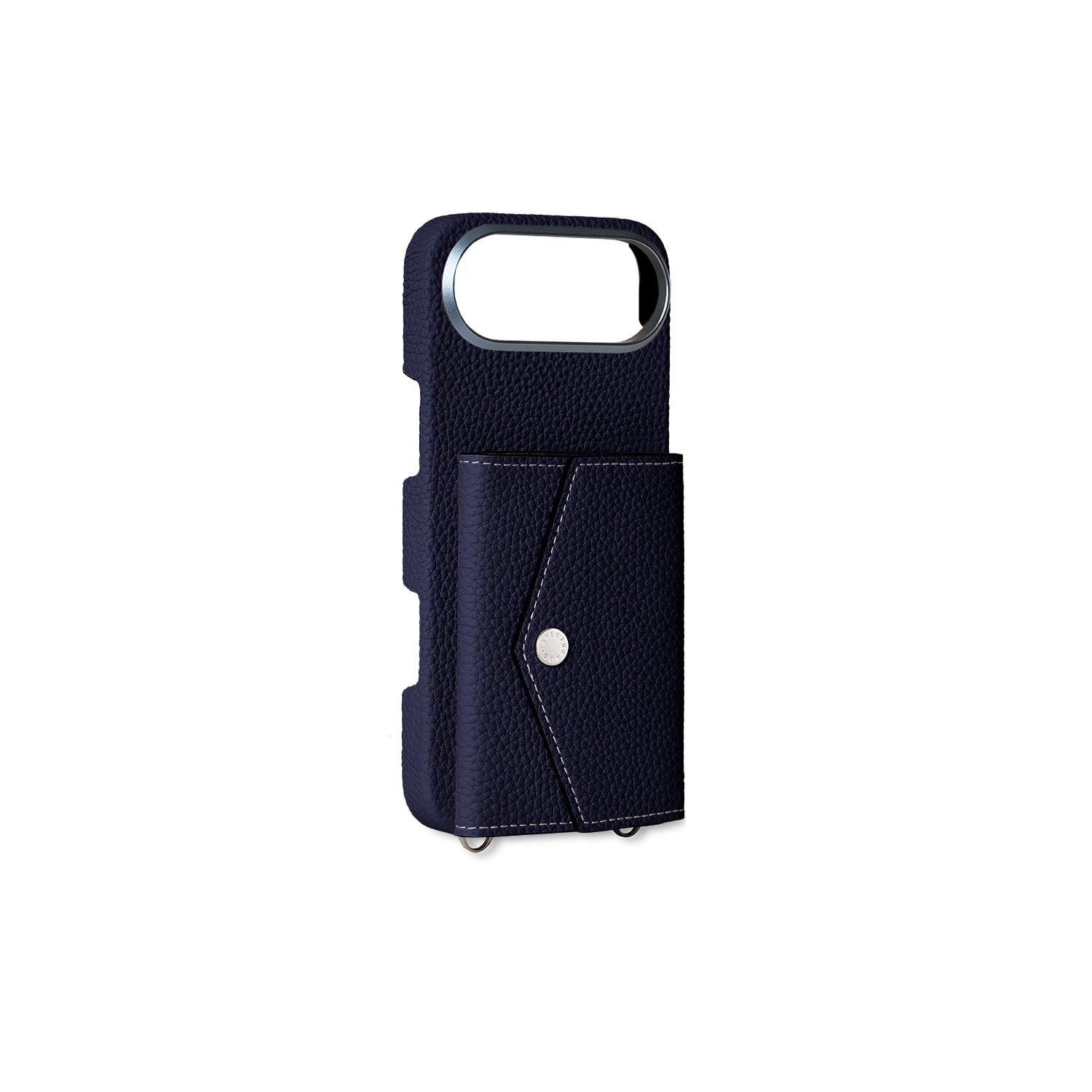 iPhone Air) Snap Button Back Cover Case Shrink Leather