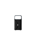 (iPhone 17 Pro) Snap Button Back Cover Case Shrink Leather