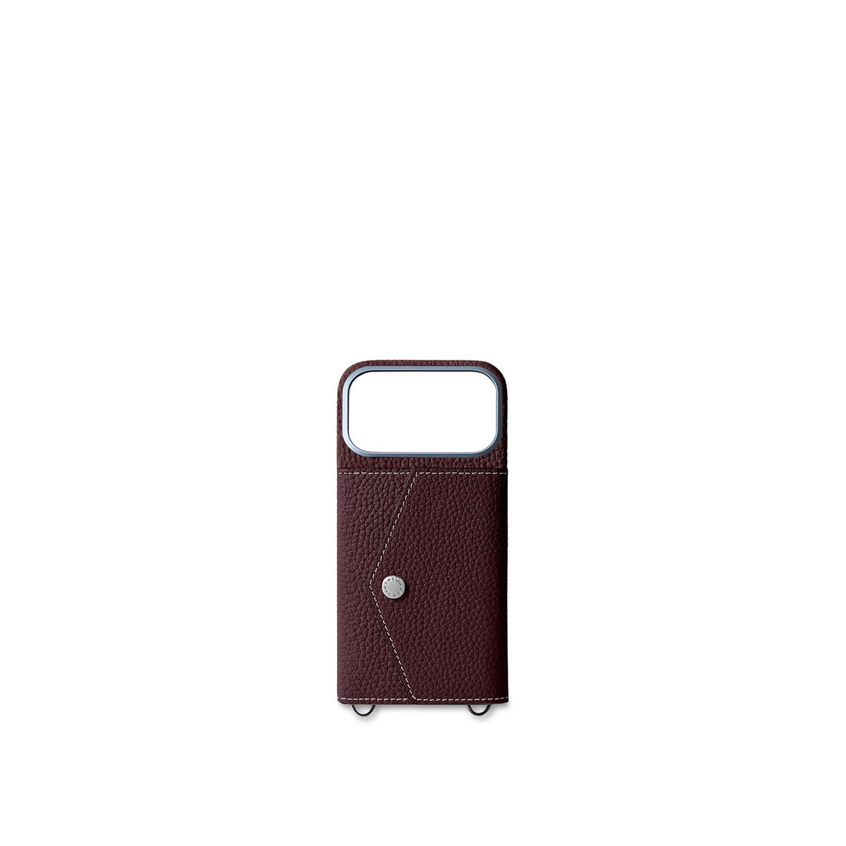 iPhone Back Cover Case with Snap Button Closure Shrink Leather