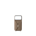 (iPhone 17 Pro Max) Snap Button Back Cover Case Shrink Leather