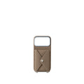 (iPhone 18 Pro Max) Back Cover Case with Snap Button Shrink Leather