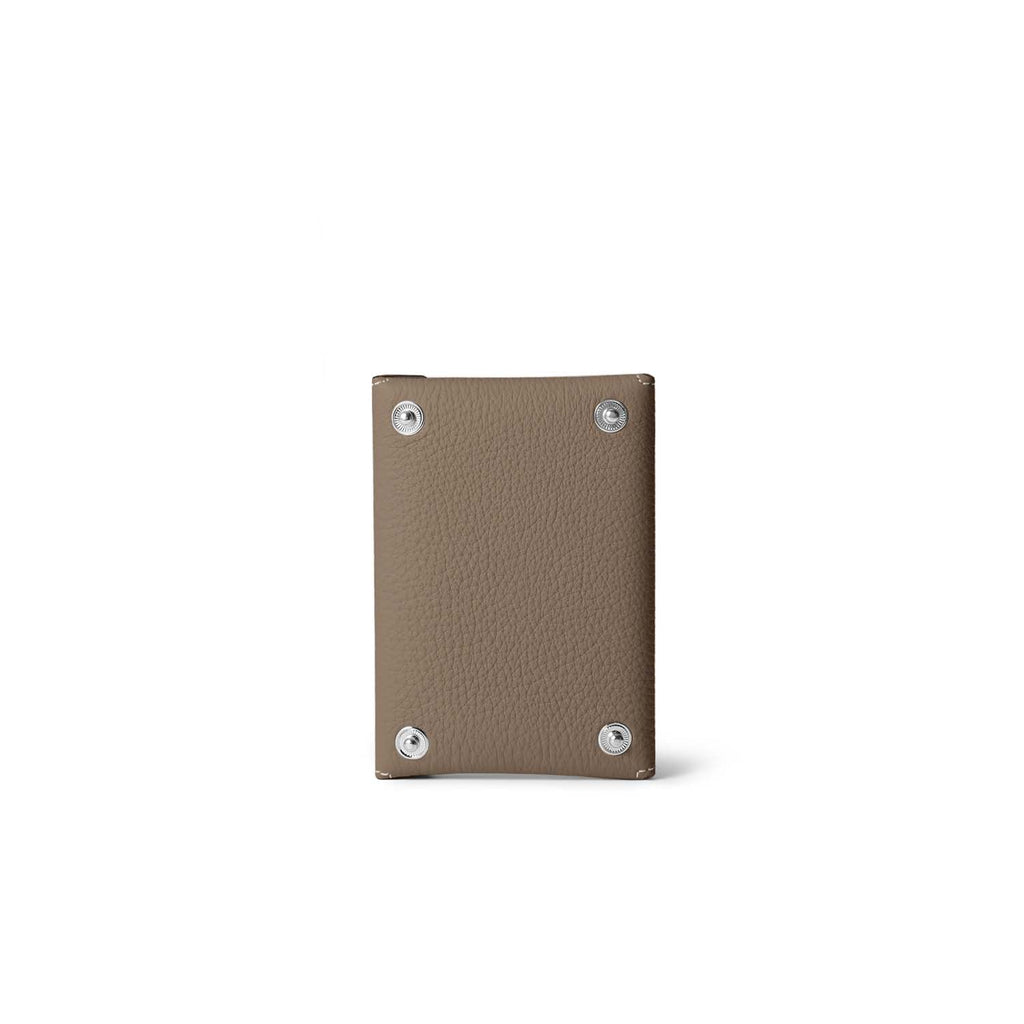 iPhone Back Cover Case with Snap Button Closure Envelope Pouch Shrink Leather (Etoupe)
