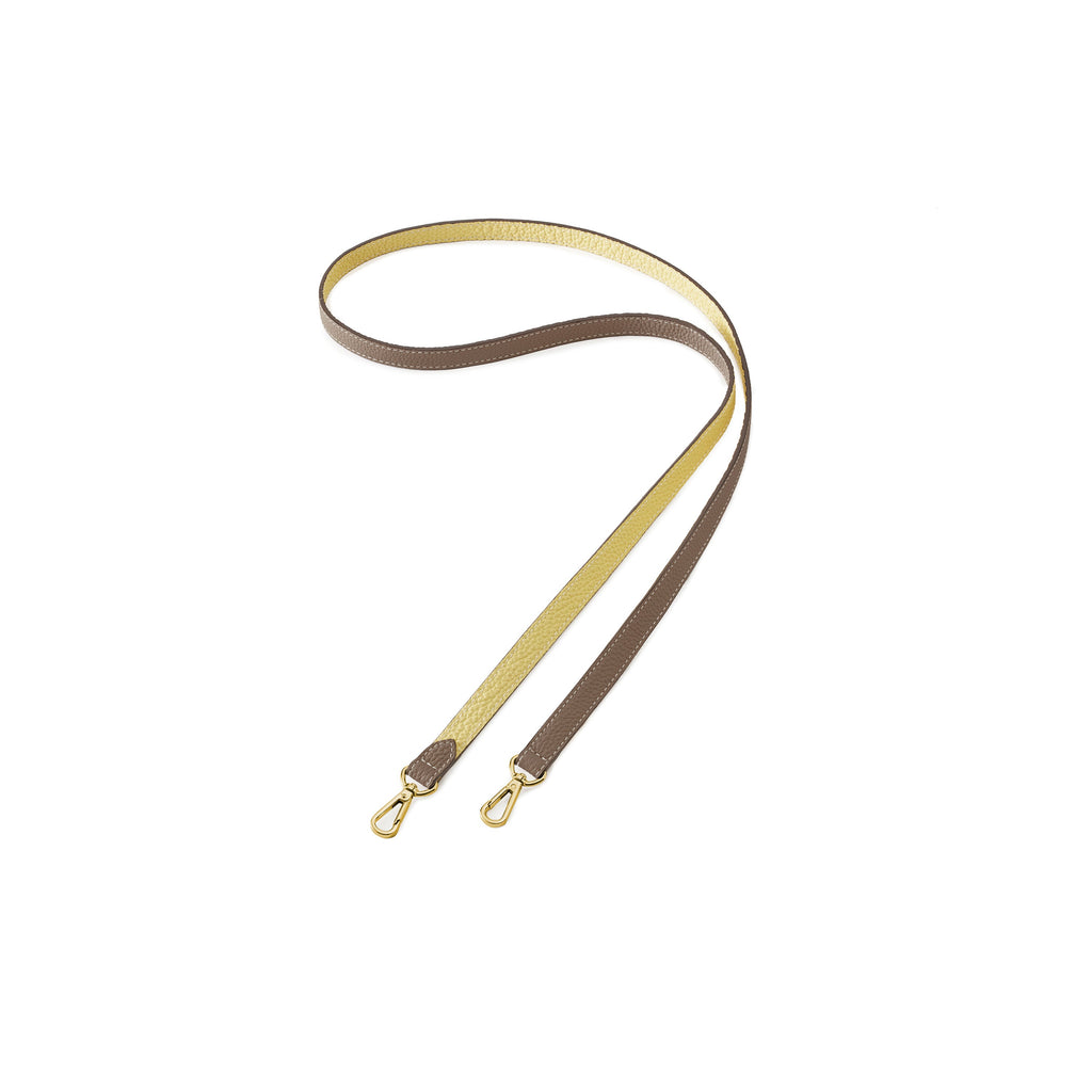 Shoulder Strap for Back Cover Case with Handle Shrink Leather (Etoupe × Yellow)