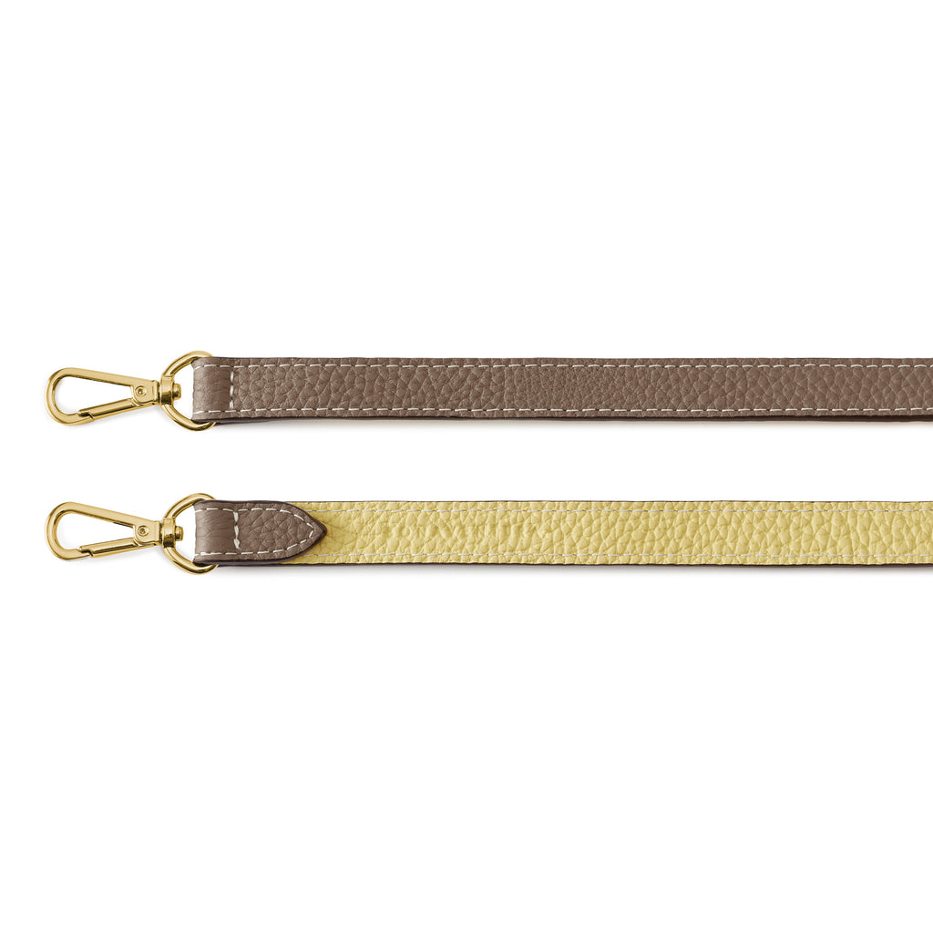 Shoulder Strap for Back Cover Case with Handle Shrink Leather (Etoupe × Yellow)