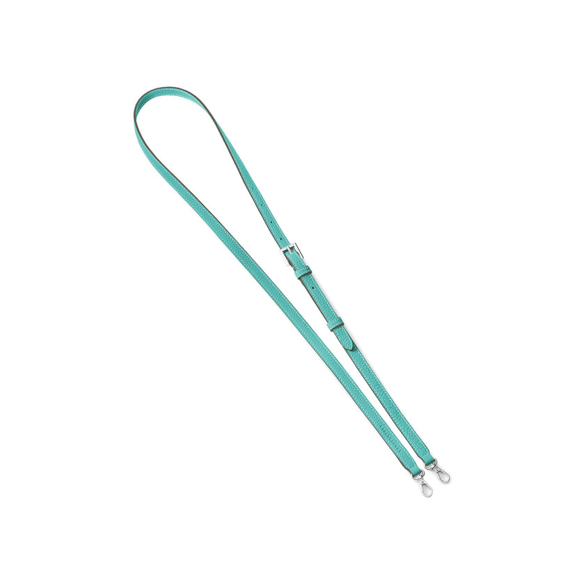 Adjustable Shoulder Strap Shrink Leather Silver