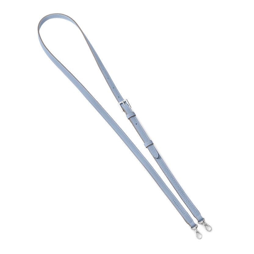 Adjustable Shoulder Strap Shrink Leather Silver
