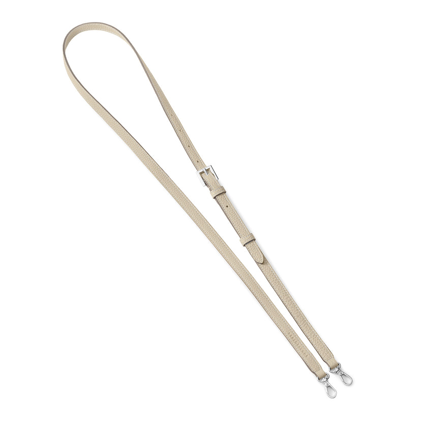 Adjustable Shoulder Strap Shrink Leather Silver
