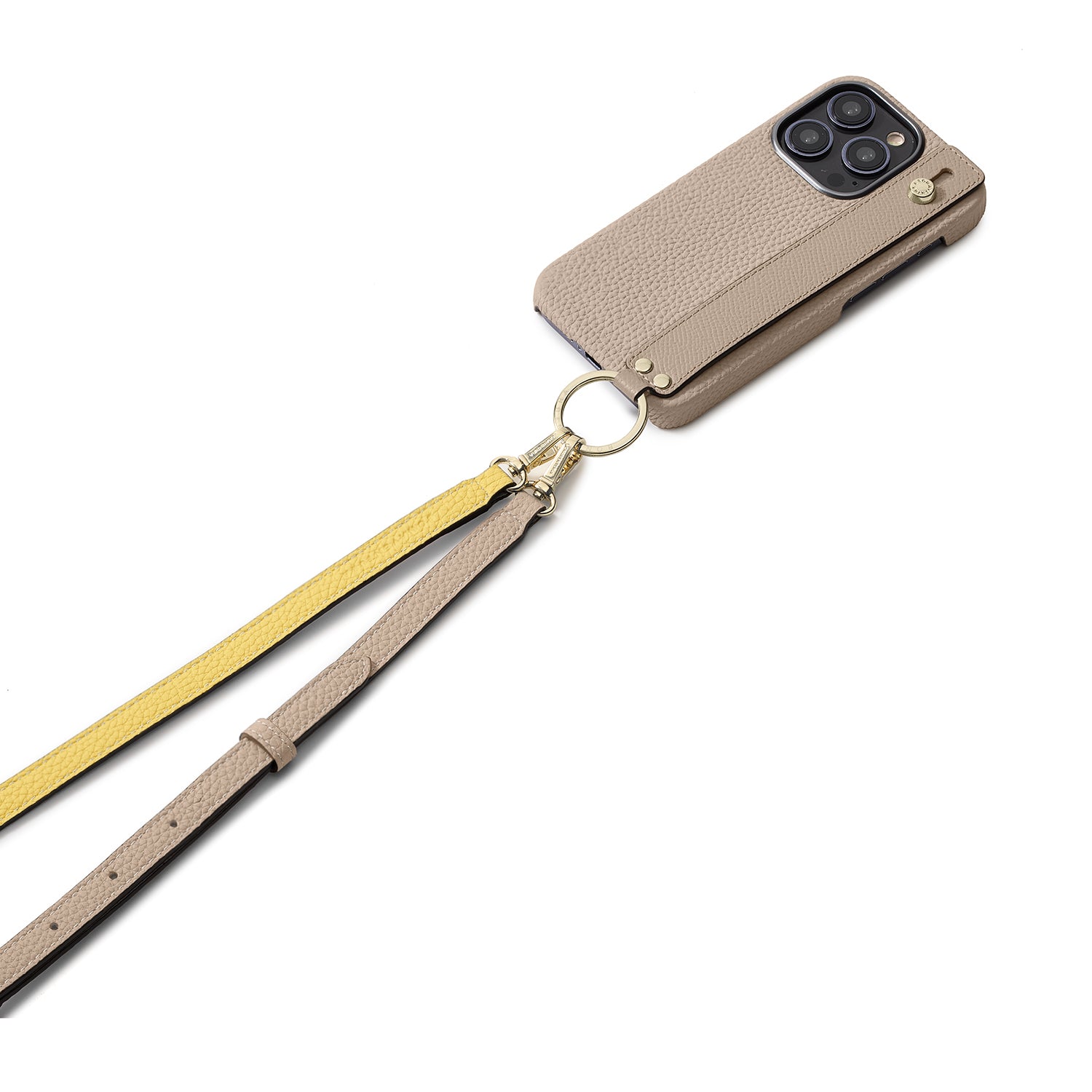 Adjustable Shoulder Strap Shrink Leather (Gold)