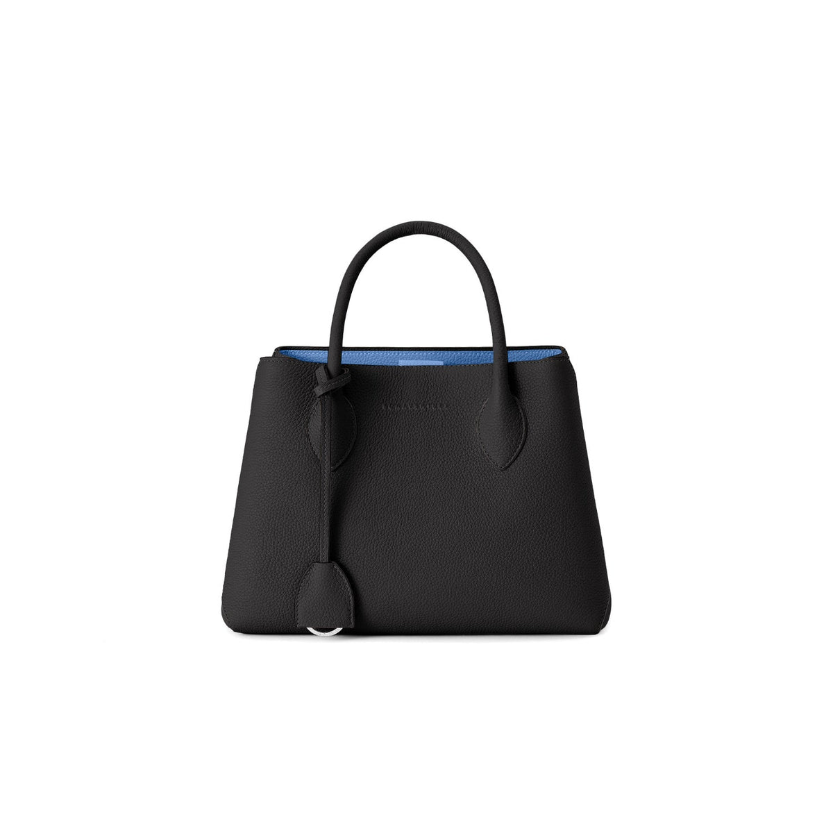 SAVOIA × BONAVENTURA Mia Tote Bag Shrink Leather (Black × Savoia Blue - 27)