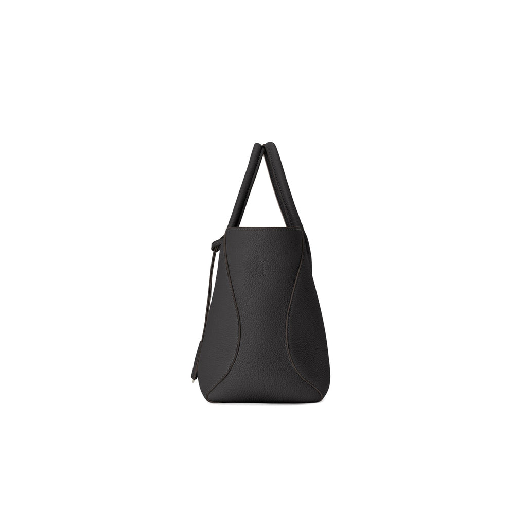 SAVOIA × BONAVENTURA Mia Tote Bag Shrink Leather (Black × Savoia Blue - 27)
